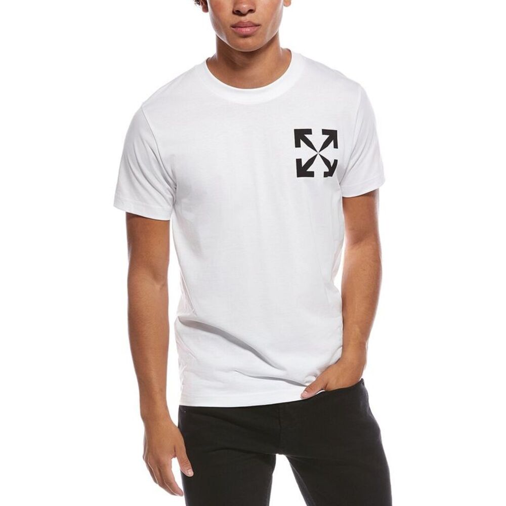 Off-White™ Mens Off-White Arrow Graphic T-Shirt, White